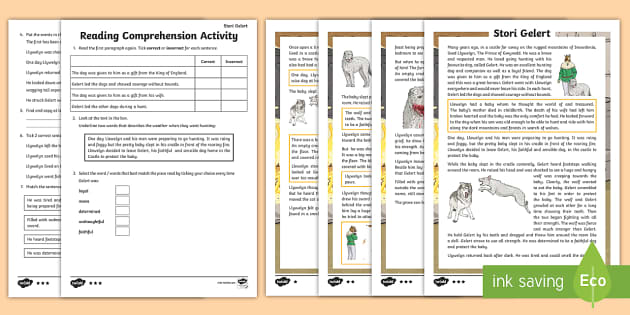 Story of Gelert Differentiated Reading Comprehension