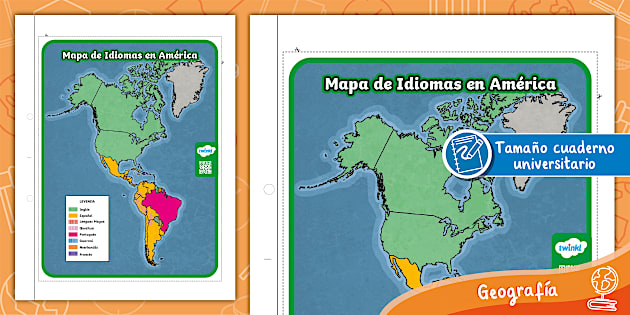 Mapa | Idiomas en América | Regiones Culturales | Geografía