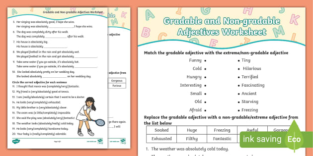 Gradable And Ungradable Adjectives Exercises Pdf