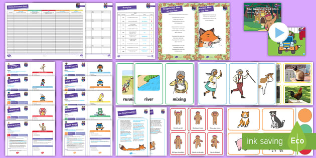 Phonics Level 1, Week 9 - The Gingerbread Man Lesson Pack