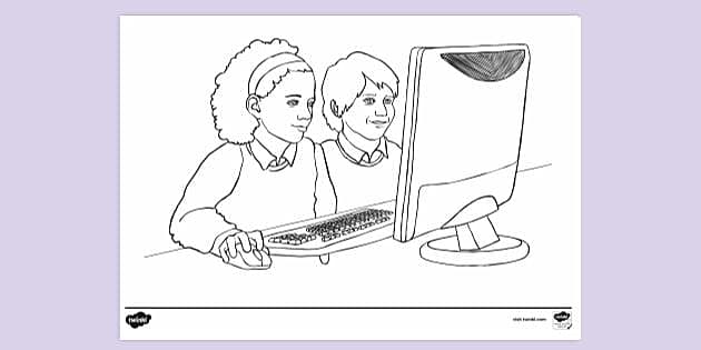Internet Safety Colouring Pages | Printable | Twinkl