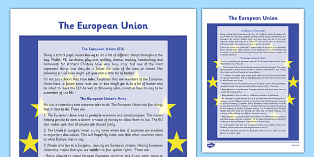 Easy to read – about the EU