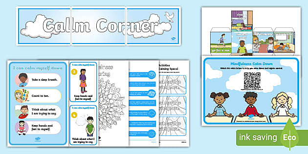 calm down time out cards teacher child autism classroom aid adhd