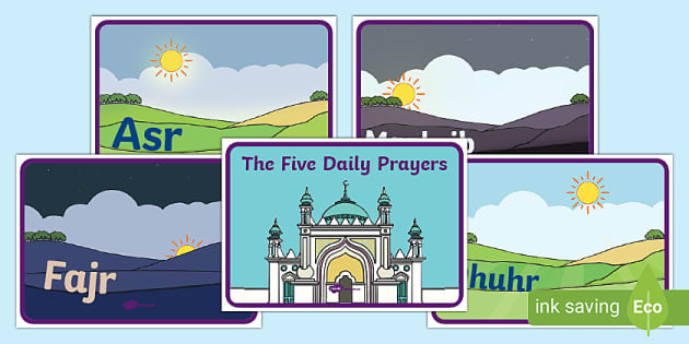 5 Prayers of Islam Display Posters | Teaching Resources