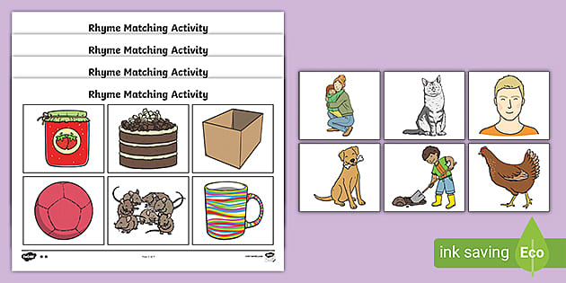 Rhyming Word Games KS1 - Matching Game (teacher made)