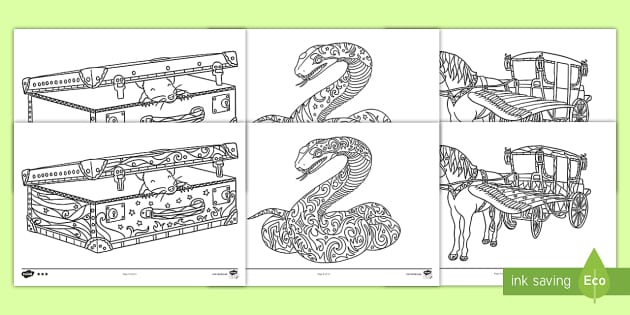 Magical Wizard World Mindfulness Colouring Pages - Twinkl