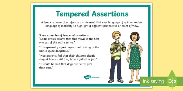 Tempered Assertions A4 Display Poster (Hecho por educadores)