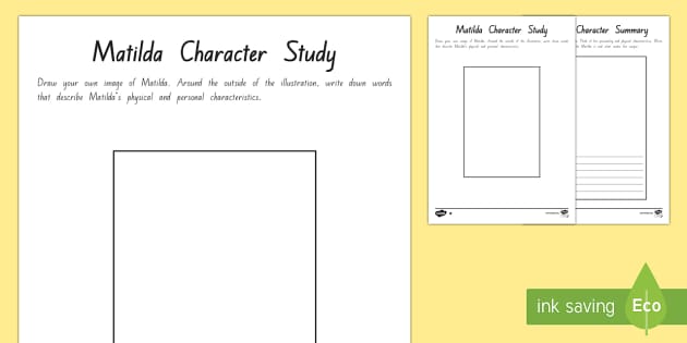 FREE! - Matilda Character Study Activity to Support Teaching on Matilda