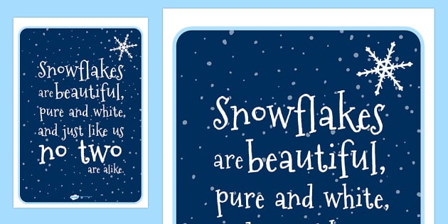 Snowflake Poem Display Poster (teacher made)