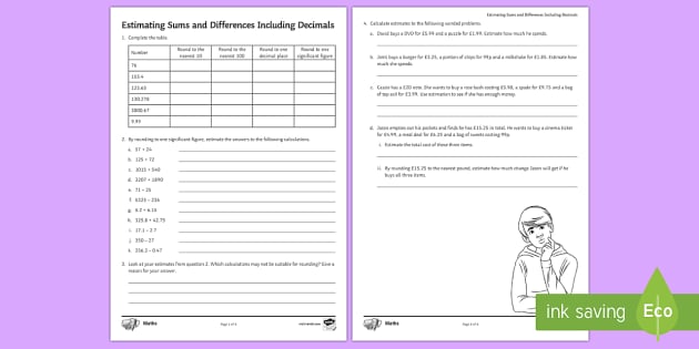 Estimating Sums and Differences | KS3 Maths | Beyond