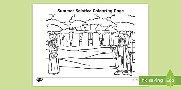 Summer Solstice Colouring Sheet (Teacher-Made) - Twinkl