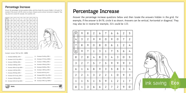 Percentage Increase Worksheet (PDF) | KS3 Maths | Beyond