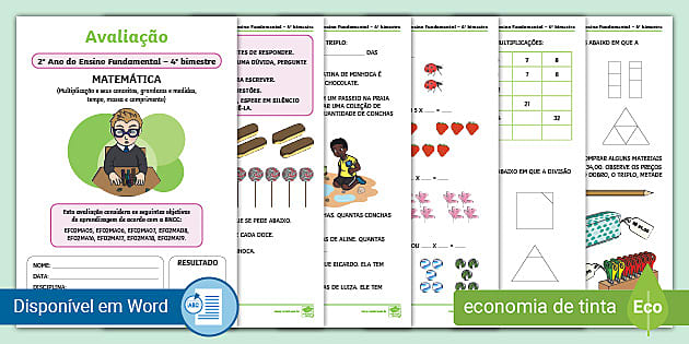 6º ano] Exercícios de matemática 6º ano - 4º bimestre