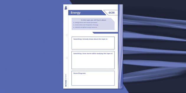 Energy Topic Title Page | AQA GCSE Physics | Beyond - Twinkl