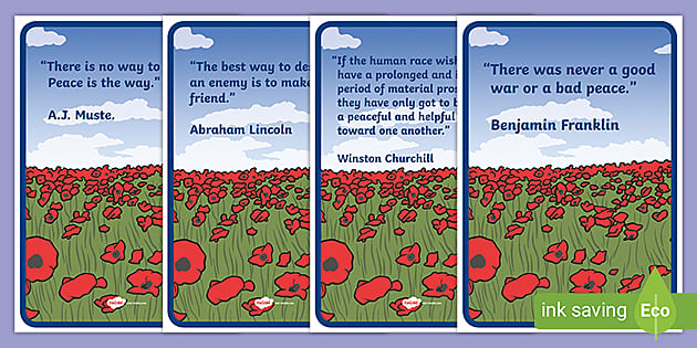 Remembrance Day Quotes for Peace Posters