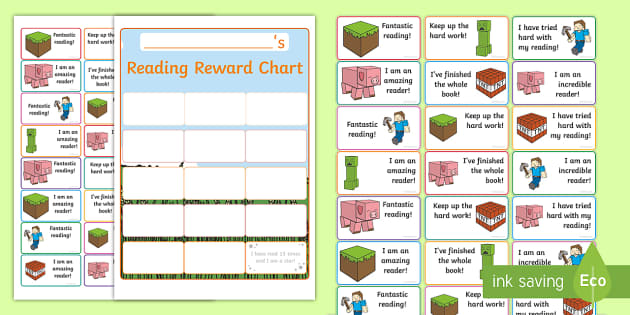 KS1 Block Adventurers-Themed Reading Sticker Reward Charts