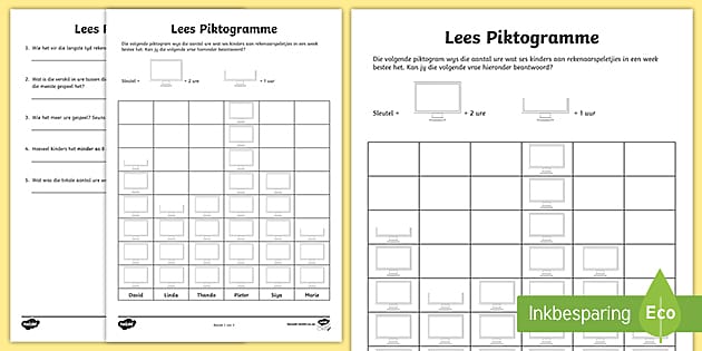 Lees Piktogramme Aktiwiteit Teacher Made