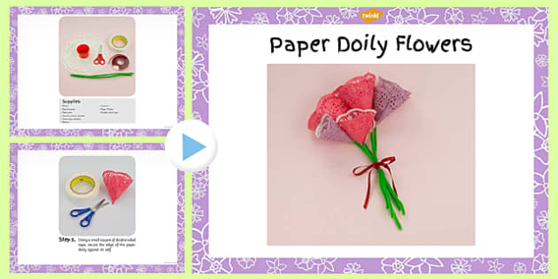 Field of Flowers  Button Crafts (teacher made) - Twinkl