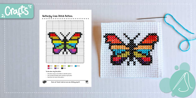 Butterfly Pattern  Cross Stitch Crafts (teacher made)