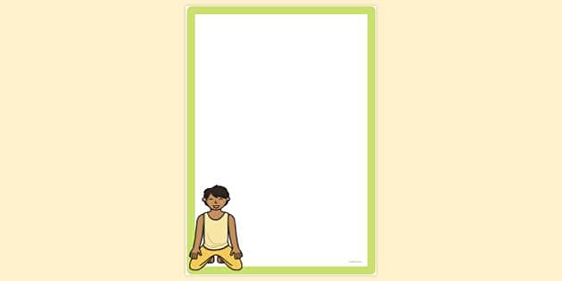 FREE! - Lion Pose Page Border | Page Borders | Twinkl