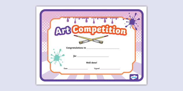 Certificate template for art award with kids - Stock Illustration  [62465837] - PIXTA