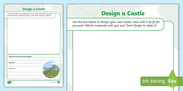 Design a Castle Activity Sheet (teacher made) - Twinkl