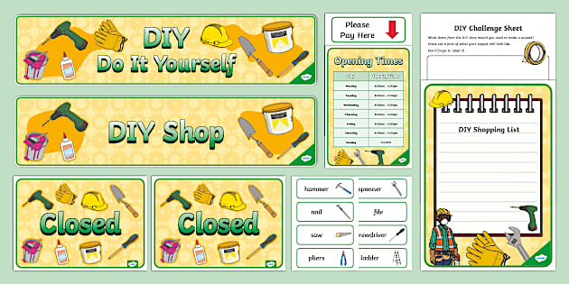 DIY Shop Role Play Pack (Hecho por educadores) - Twinkl