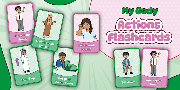 My Body Actions Flashcards