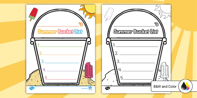 Summer Bucket List Activity | Summer Worksheets & Resources