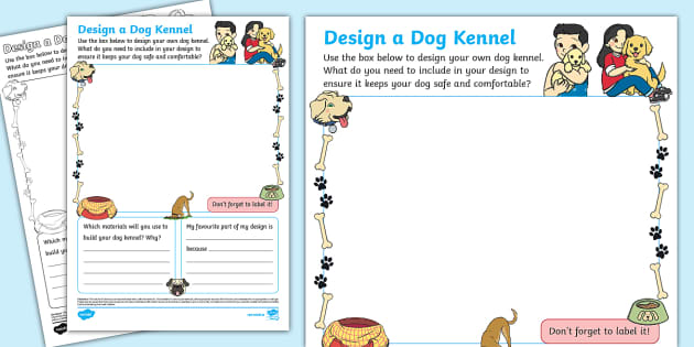 Design a Dog Kennel Worksheet (teacher made) - Twinkl