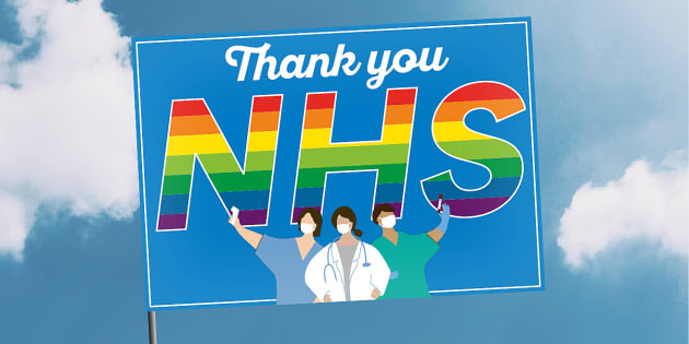 Thank You Nhs Rainbow Flag Twinkl Party Nhs 75th Birthday