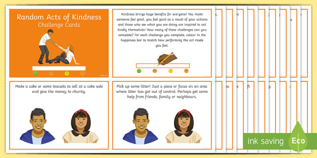 Random Acts Of Kindness Challenge Cards - Twinkl