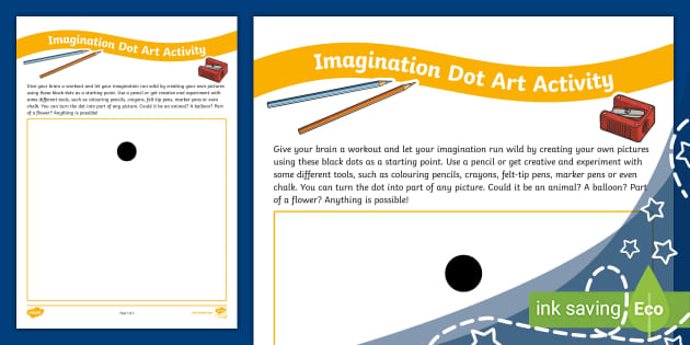 Imagination Dot Art Activity - Easy Simple Dot Drawing