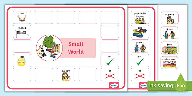 EYFS Small World Communication Mat (teacher made) - Twinkl