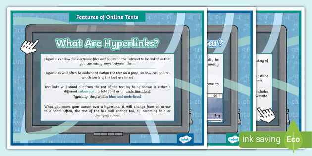 Online Text Features Display Posters (teacher made) - Twinkl