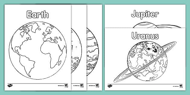 Planets Colouring Pages (teacher made)