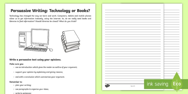 naplan-persuasive-prompts-technology-or-books-twinkl