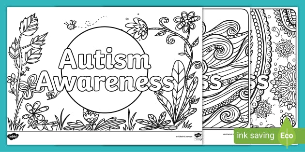 FREE Autism awareness colouring page Twinkl
