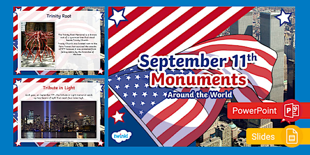 FREE Patriot Day September 11th Monuments PowerPoint