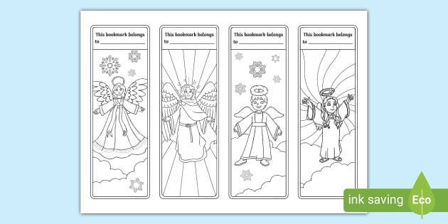 Angel Colouring Bookmarks (Teacher-Made) - Twinkl