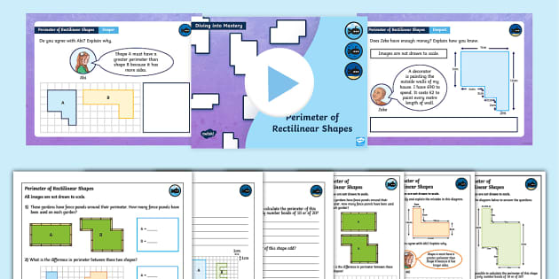 👉 Year 4 Step 5 Perimeter Of Rectilinear Shapes Teaching Pack 7343