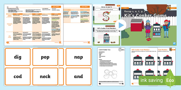 Twinkl Phonics Level 2 Recap Lesson- S, A, T, P, I - Twinkl