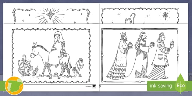 Dibujos de los Reyes Magos fáciles (teacher made) - Twinkl