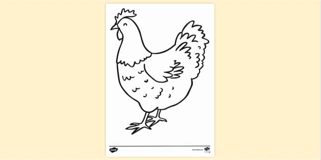 FREE The Little Red Hen Colouring Colouring Sheets