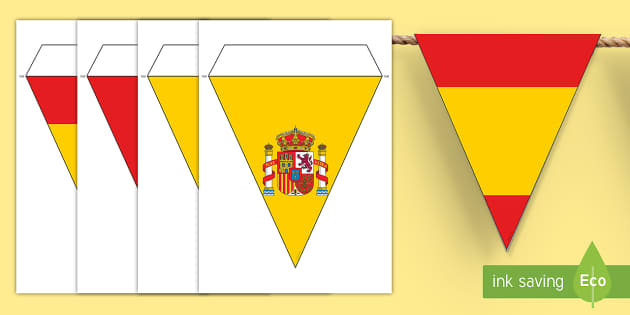 10 flag bunting Spain Valencia 3 metre long 
