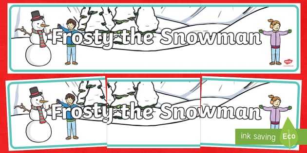 Frosty the Snowman Banner (teacher made) - Twinkl