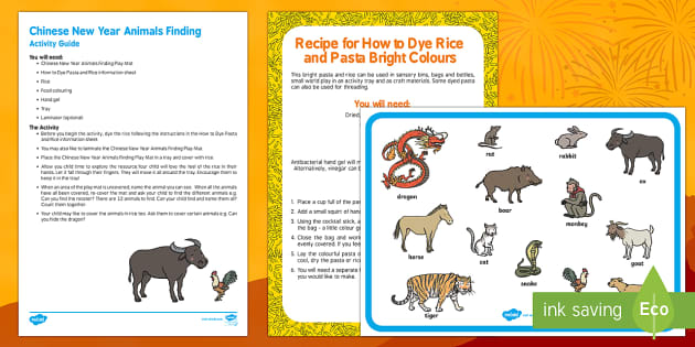 Chinese New Year Animals Finding Busy Bag Resource Pack for Parents