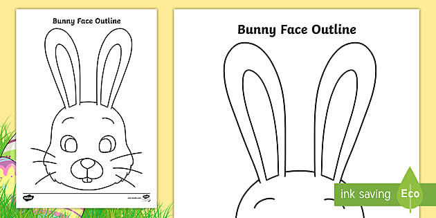 easter bunny ear outline