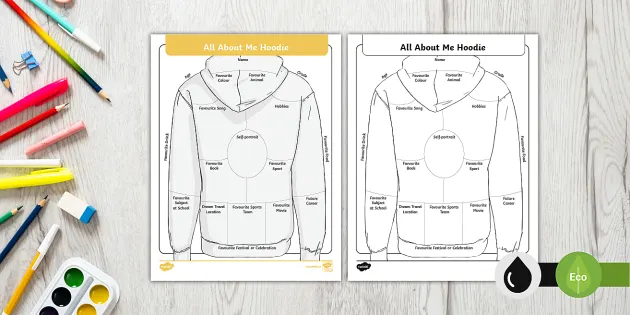 All About Me Hoodie Activity (Teacher-Made) - Twinkl