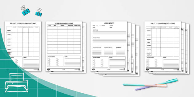 Editable Weekly Daily Hourly Lesson Planning Resource Pack Editable Weekly Daily Hourly Lesson Planning Resource Pack